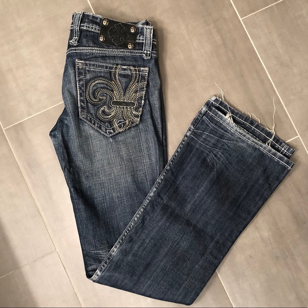 Miss Me Jeans Fleur de lis pocket